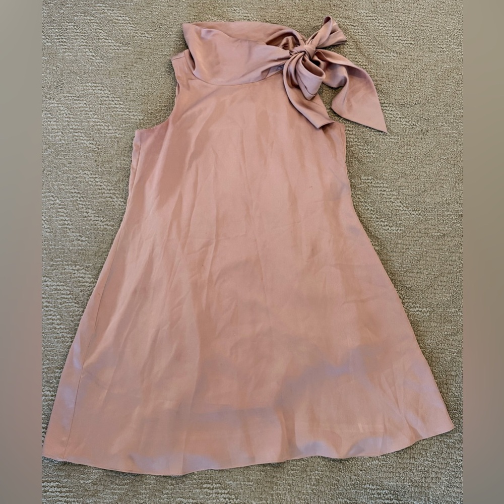 Robbie Bee Sleeveless Pink Dress with Bow